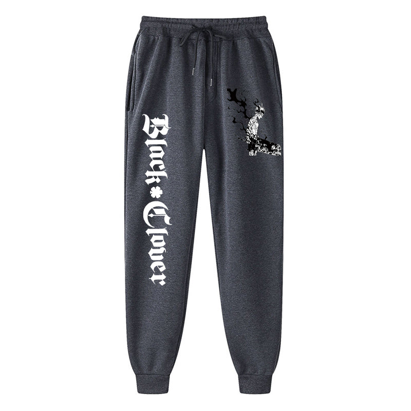 Black Clover Sweatpants Ed2 - 7 Designs - Dark Gray